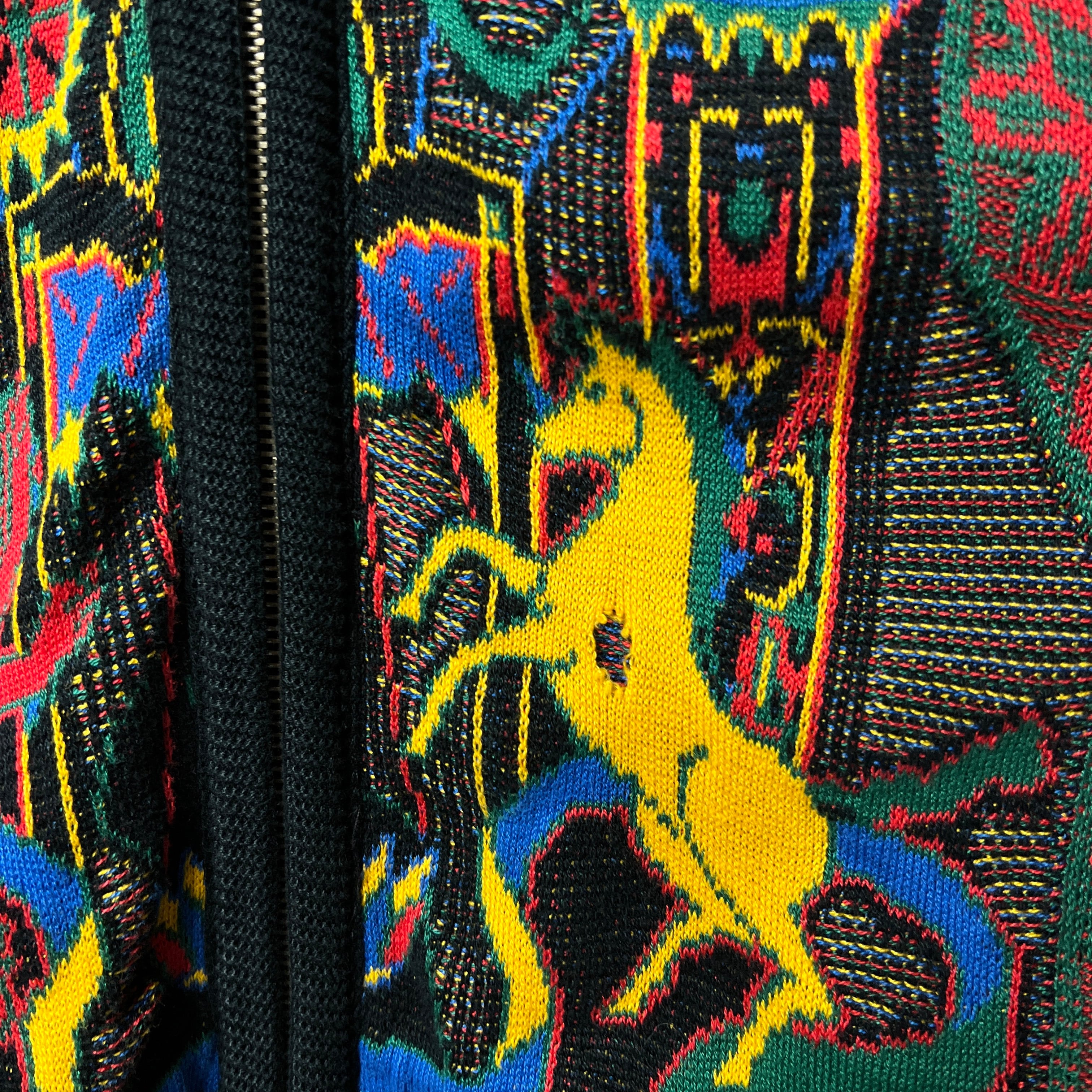 90's COOGI 3D KNIT ZIP JACKET 90年代 クージー 3Dニットジャケット