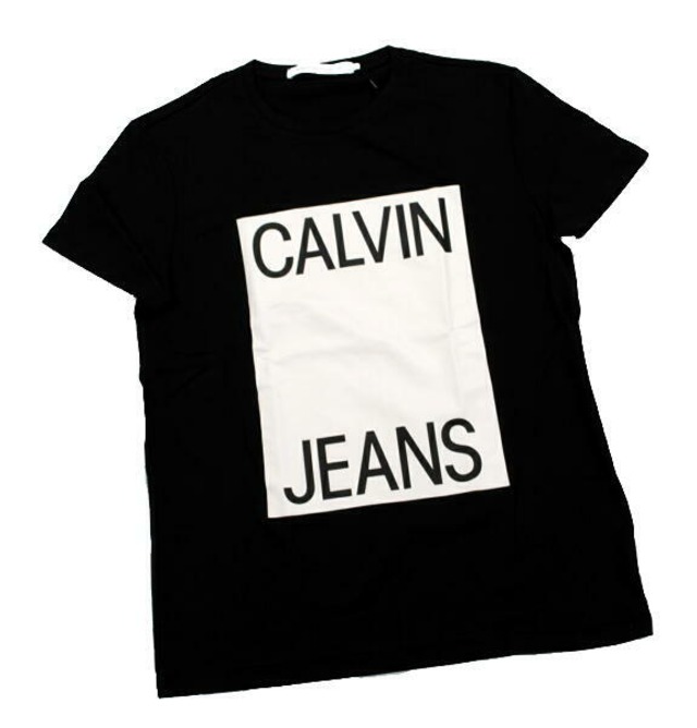 Calvin Klein Jeans カルバンクライン ジーンズ ボックスロゴ 半袖 Tシャツ ブラック J312167