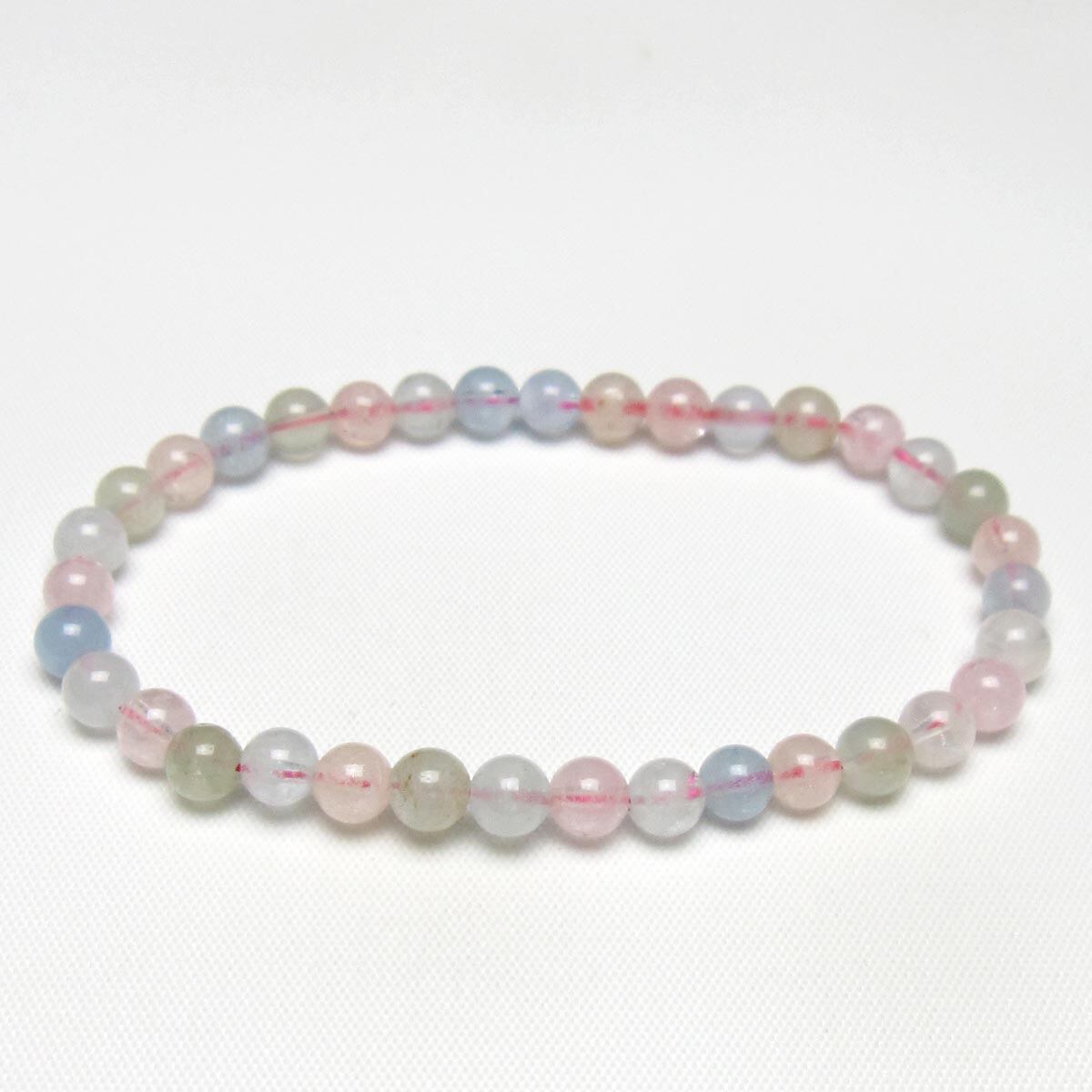 ミックスカラーベリル ブレスレット 5mm 一点物 メール便可 [M便 1/10] 111-48789
