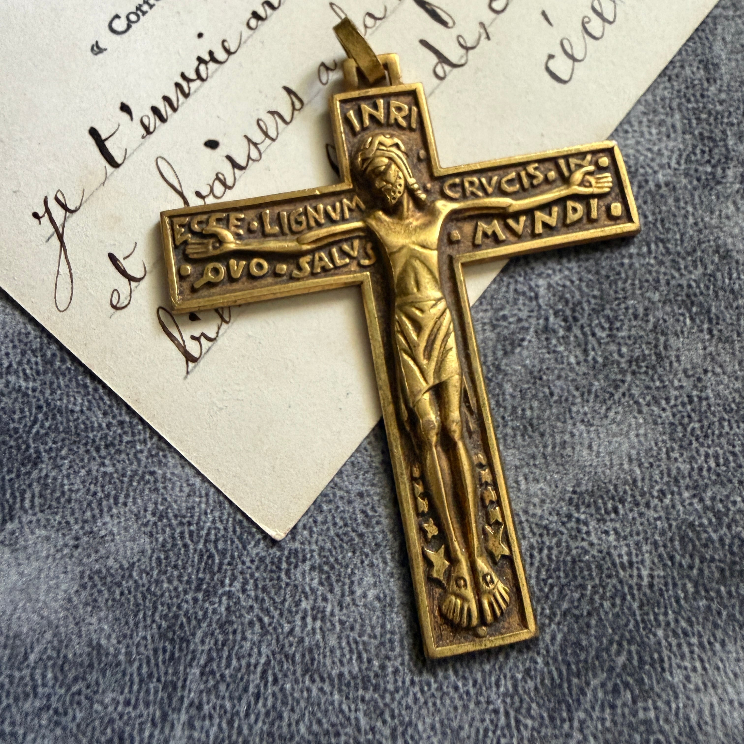 希少【Eternal Ivy Cross】 | Antique medaille Mary