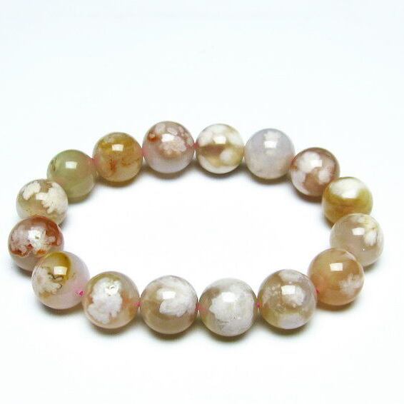 チェリーブロッサムアゲート ブレスレット 桜瑪瑙 14mm [M便 1/10] 111-26382