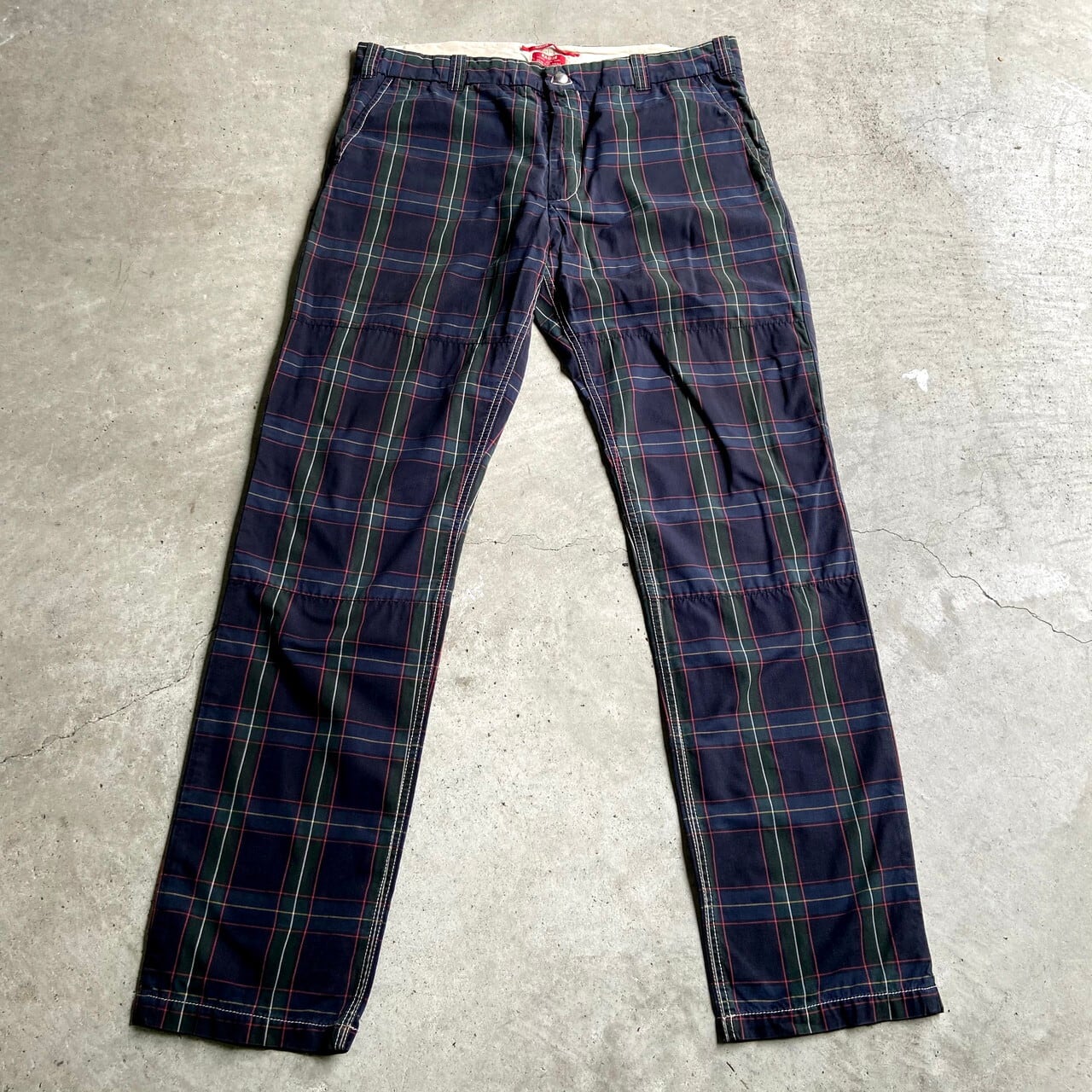 イタリア製 Rag Recycle コットン タータンチェックパンツ メンズw37 古着 グリーン系 緑色 ロングパンツ Ws22 15 Cave 古着屋 公式 古着通販サイト