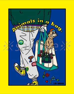 F0size canvas art / Animal in a bag【No.2】