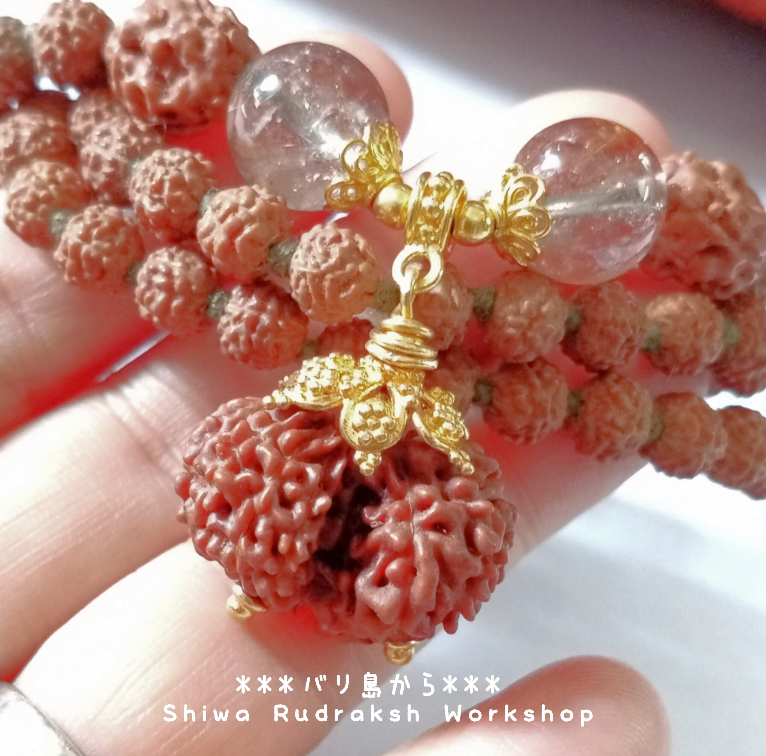 13面ガウリーシャンカラ】3面＆5面☆ルチルクウォーツ☆ネックレス