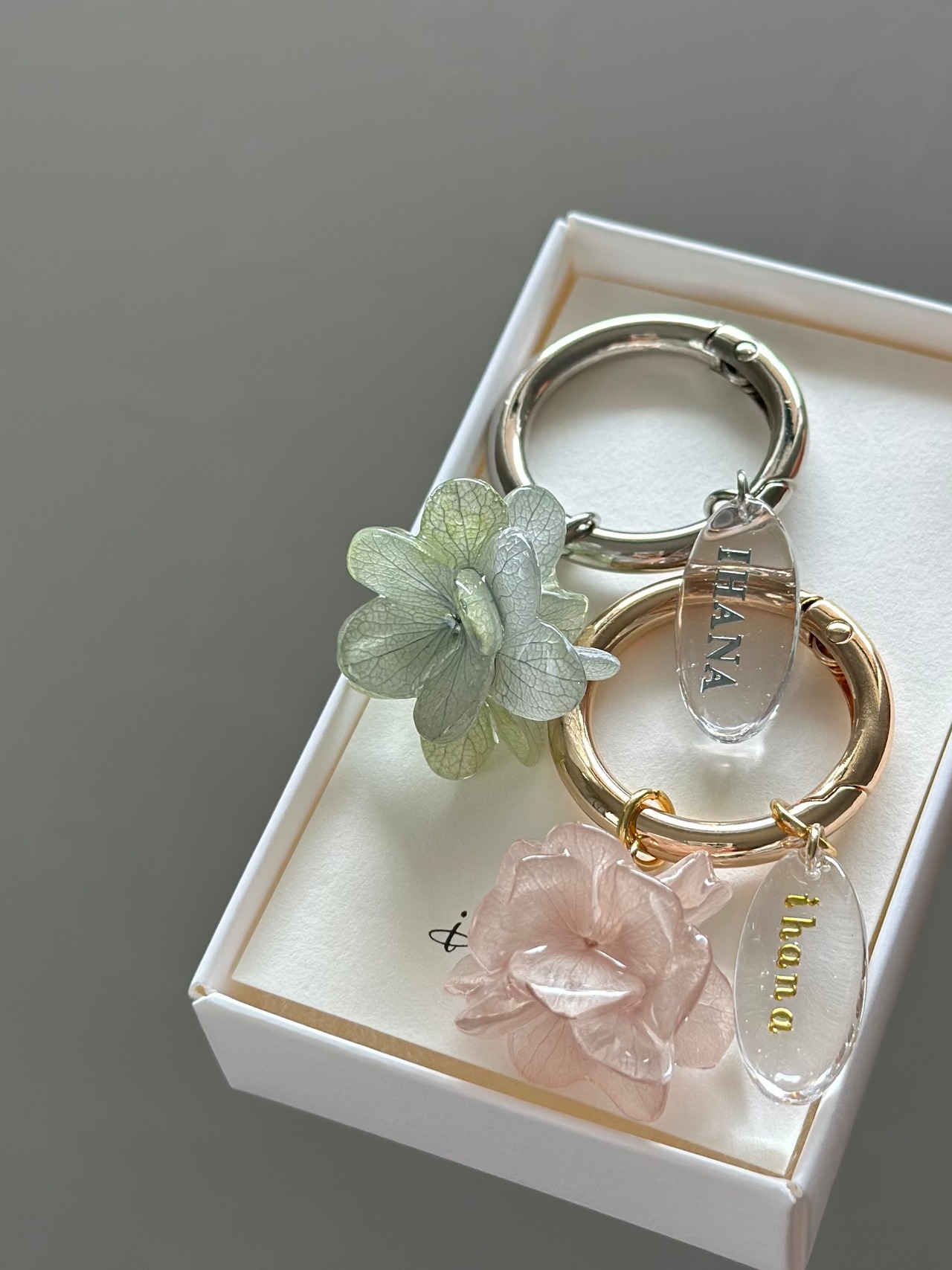 hydrangea keychain【name plate】