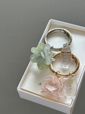 hydrangea keychain【name plate】