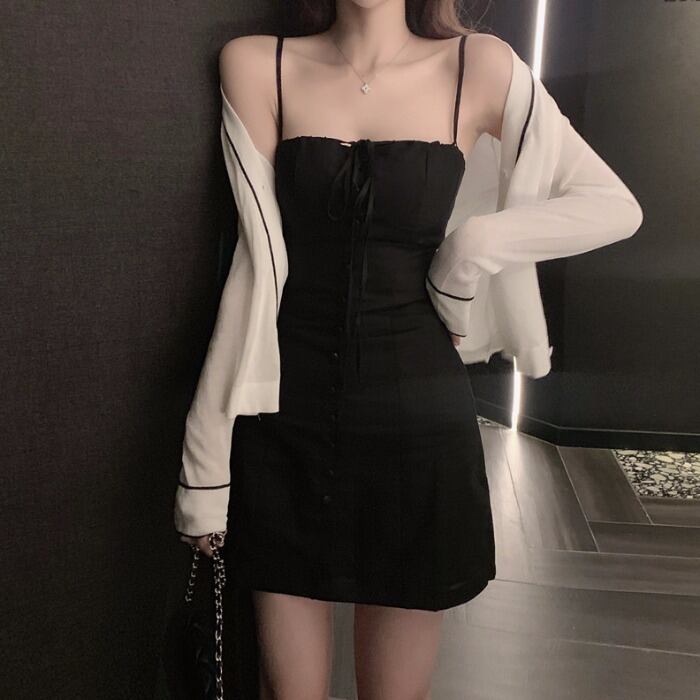 オータムルーズVネック薄手セーター ドレス レディース 秋物 ガールズファッション82284967681