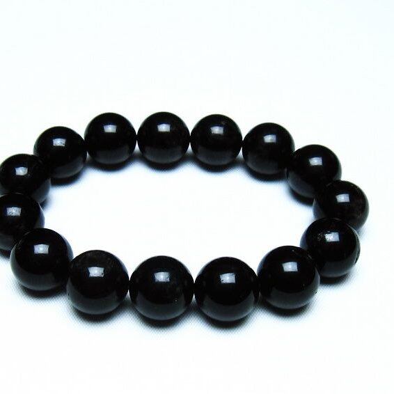モリオン 黒水晶 ブレスレット 14mm 一点物 メール便可 [M便 1/10] 111-46339
