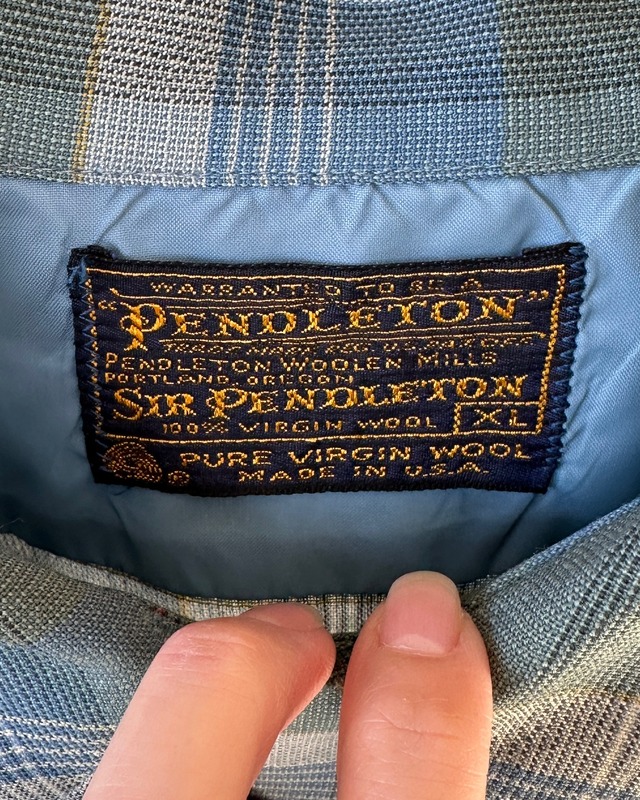 -Pendleton- Vintage 70s XL Check Shirt made in USA