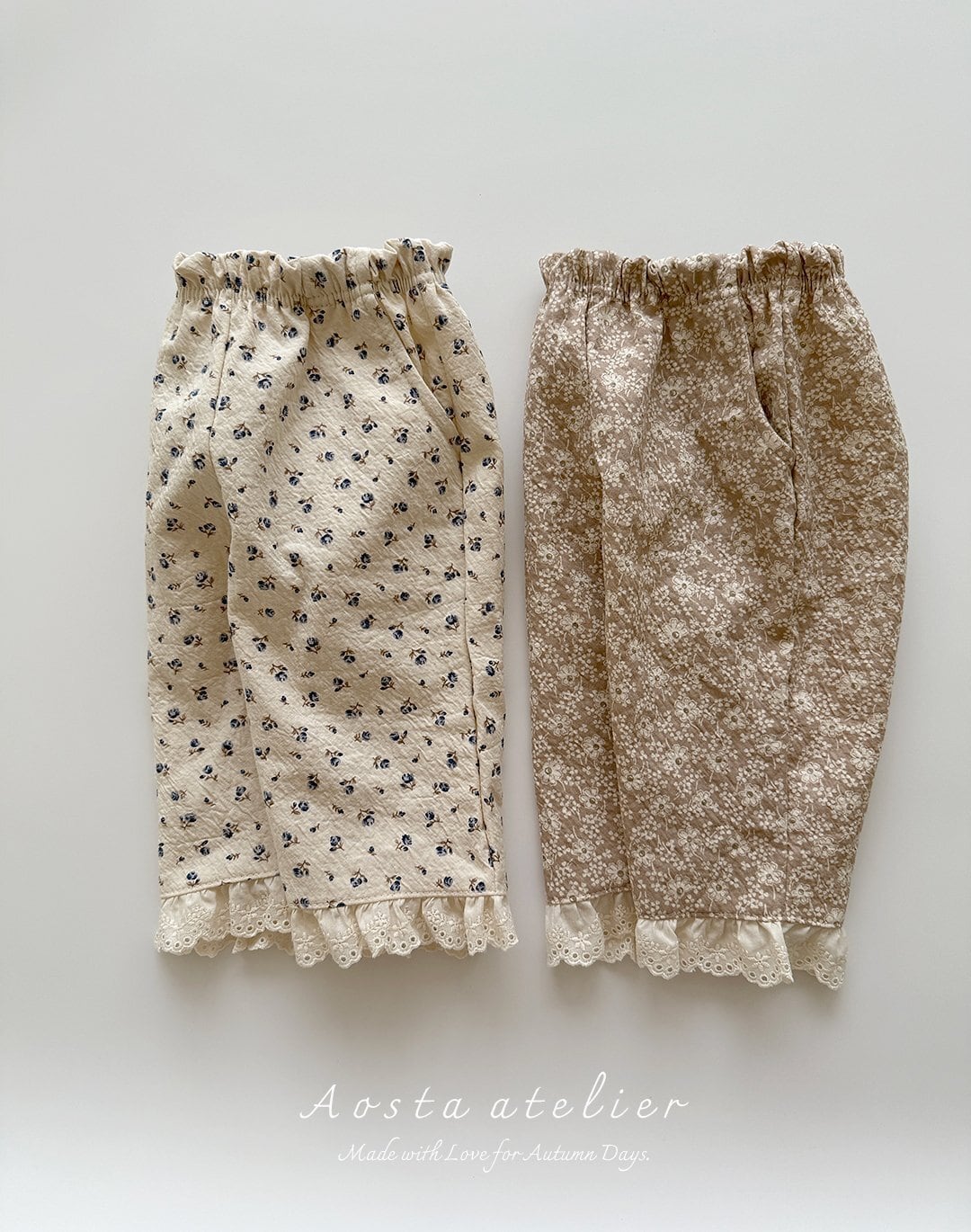 残り2点 即納⌇100,110cm 花柄 フリル パンツ