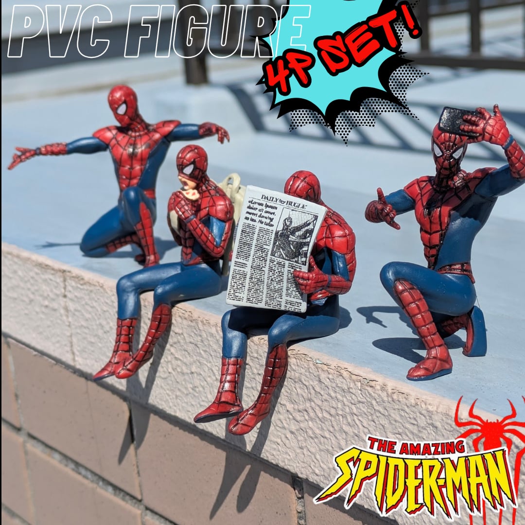 【 Spider-Man ( スパイダーマン ) 】 PVC FIGURE 4P SET〚アメリカン雑貨 アメトイ〛