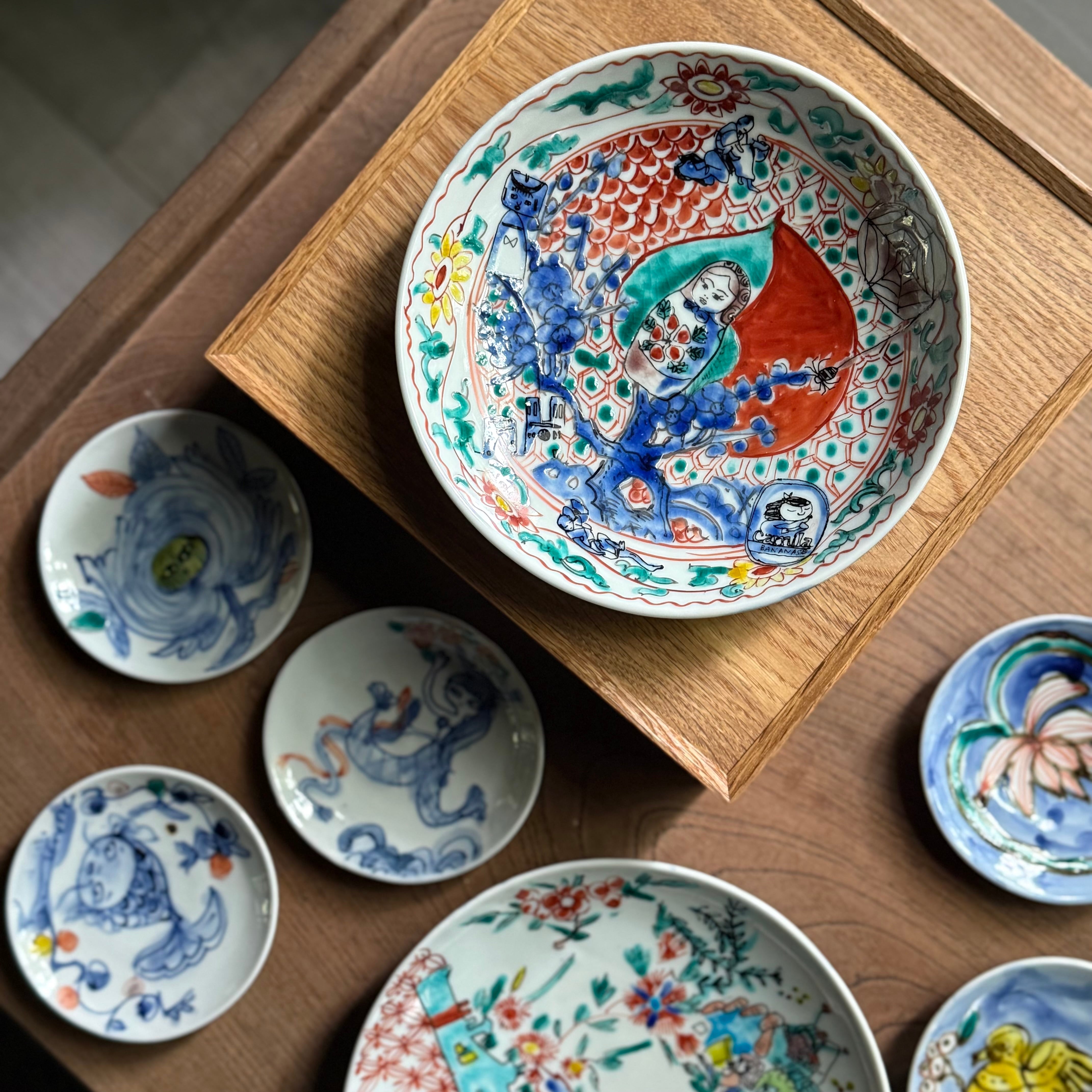 田辺京子 染付・鉄絵 豆皿 | gallery 一白