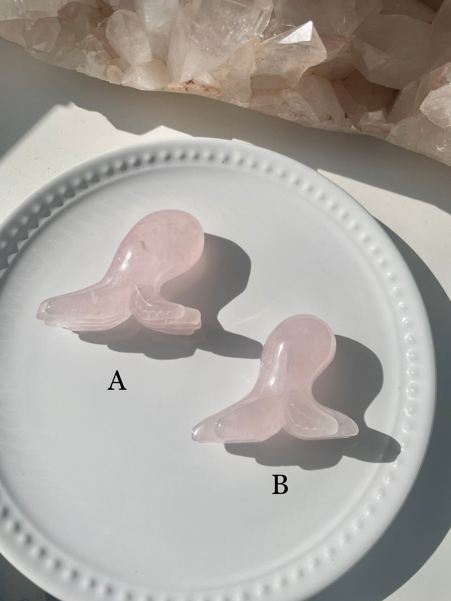 Rose Quartz Octopus/ ローズクォーツ　タコ