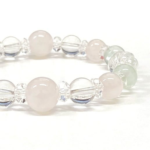 願い事ブレス／恋愛運／フローライト＆ローズクォーツ／恋愛のトラブル