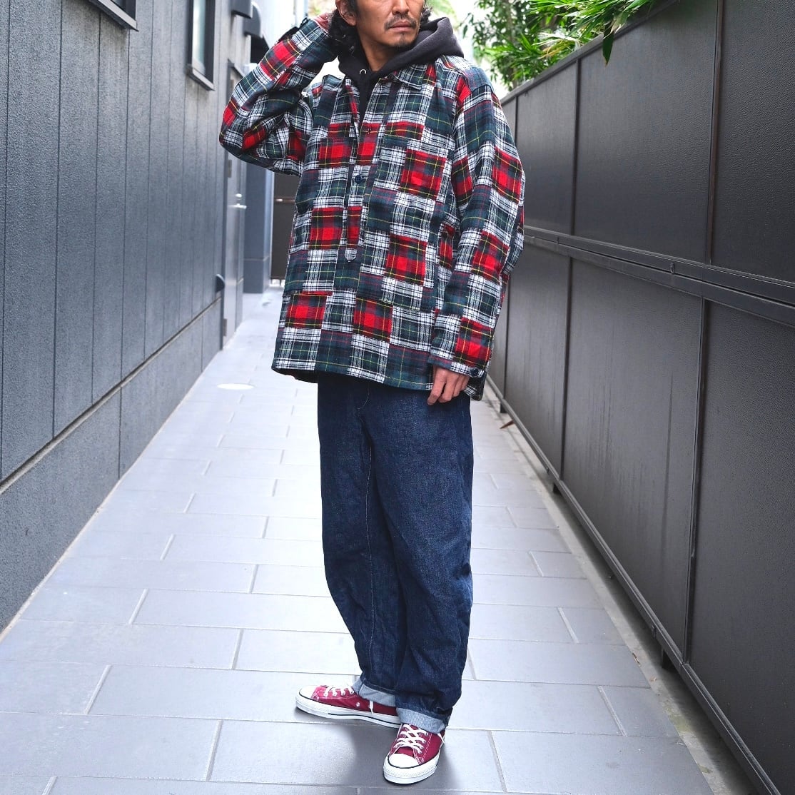 SASSAFRAS(ササフラス) T.P.Gardener Shell Half-Multi Check-(SF