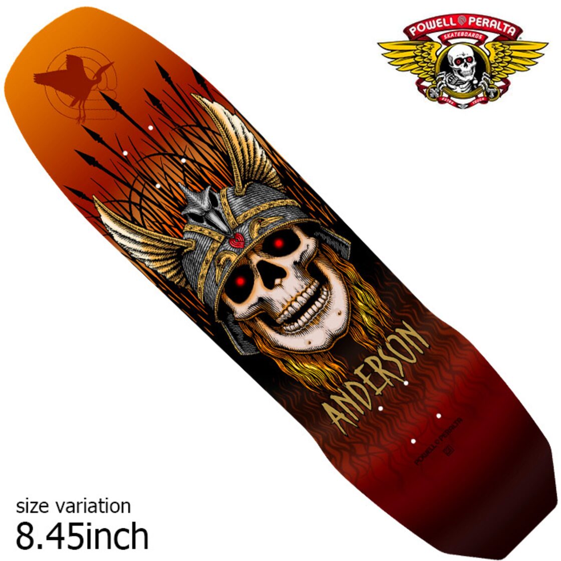 ANDERSON スケートボードデッキ スカルデザイン（パウエルデッキの通販 