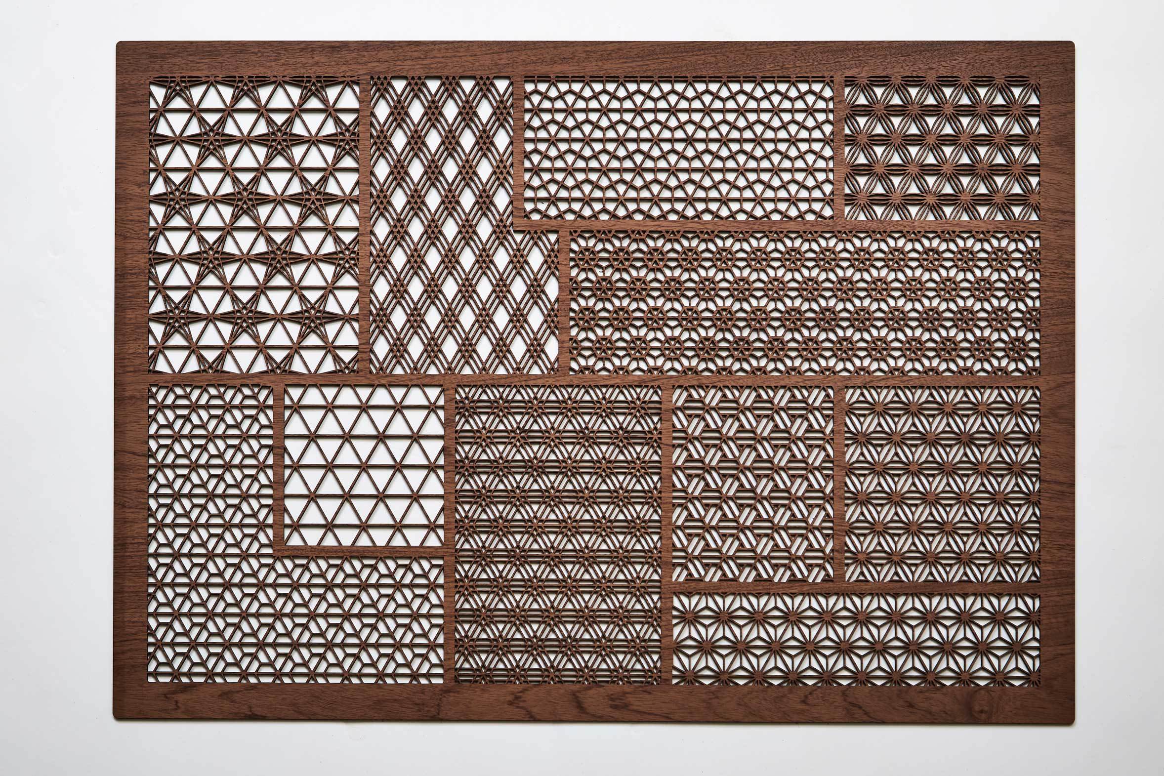 パッチワーク組子 ウォールアート A2サイズ | ryuseimitsu