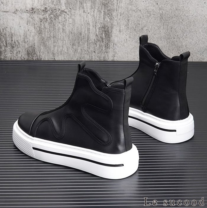 【M.U.L】ハイカットスニーカー☆本革☆新品 M.U.L ハイカットスニーカー24.0