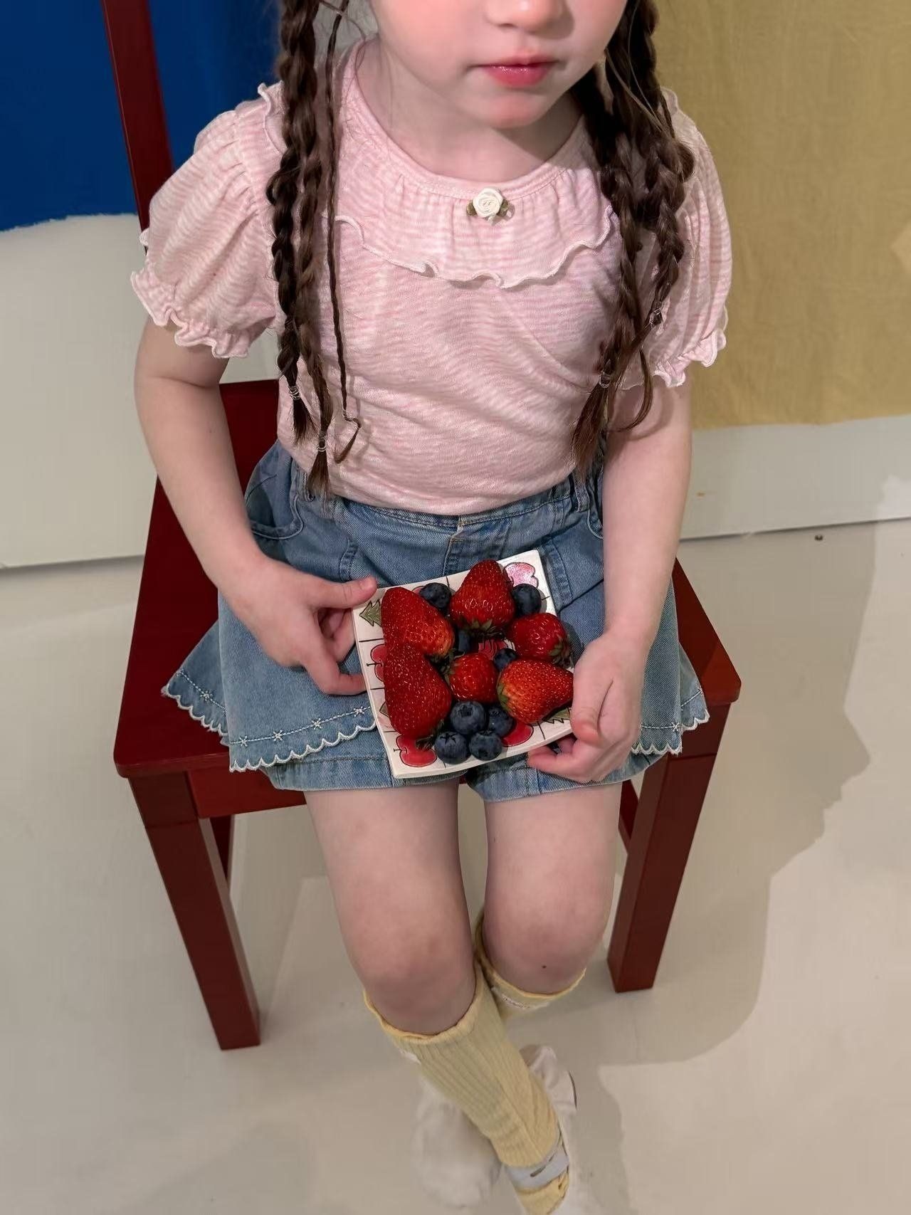 [aiai] Frilled Neck Stripe Tee / [아이아이] 프릴넥스트라이프티