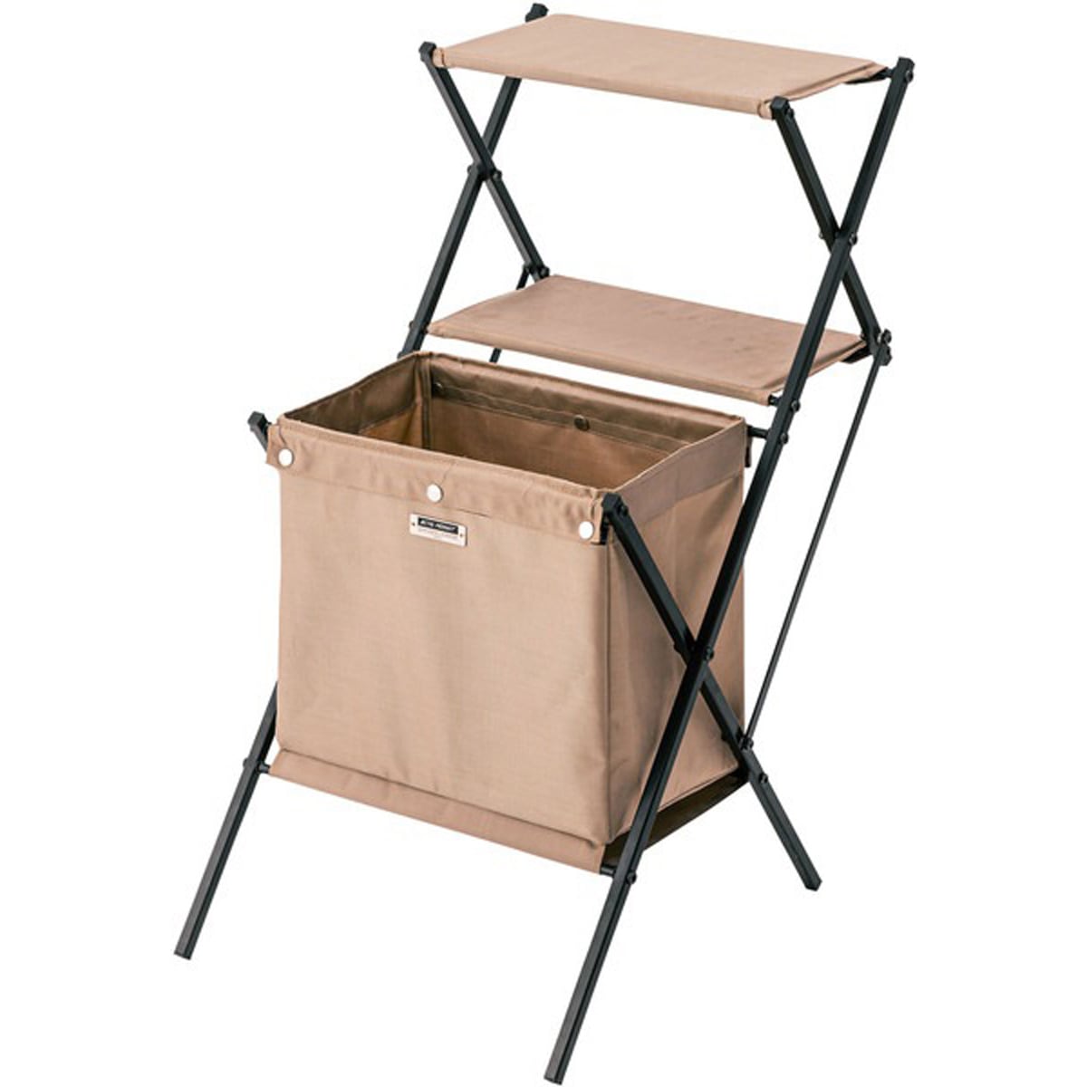 フォールディングマガジンラック マガジンラック ラック フォールディング 折りたたみ ソファサイド ベッドサイド サイドテーブル ナイトテーブル 収納 収納ボックス アウトドア キャンプ レジャー ガーデン グリーン ベージュ ブラック
