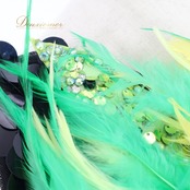 社交ダンス 衣装 タカダンス TAKADANCE ラテン ドレス ワンピース 羽 黒 スパンコール デモ 競技 ダンス パーティ 発表会 ブラック系 グリーン系 ラテンドレス 羽付き 豪華 スパンコール おしゃれ レオタード レッスン コスチューム ダンスイベント ステージ衣装 女性用 コーディネート