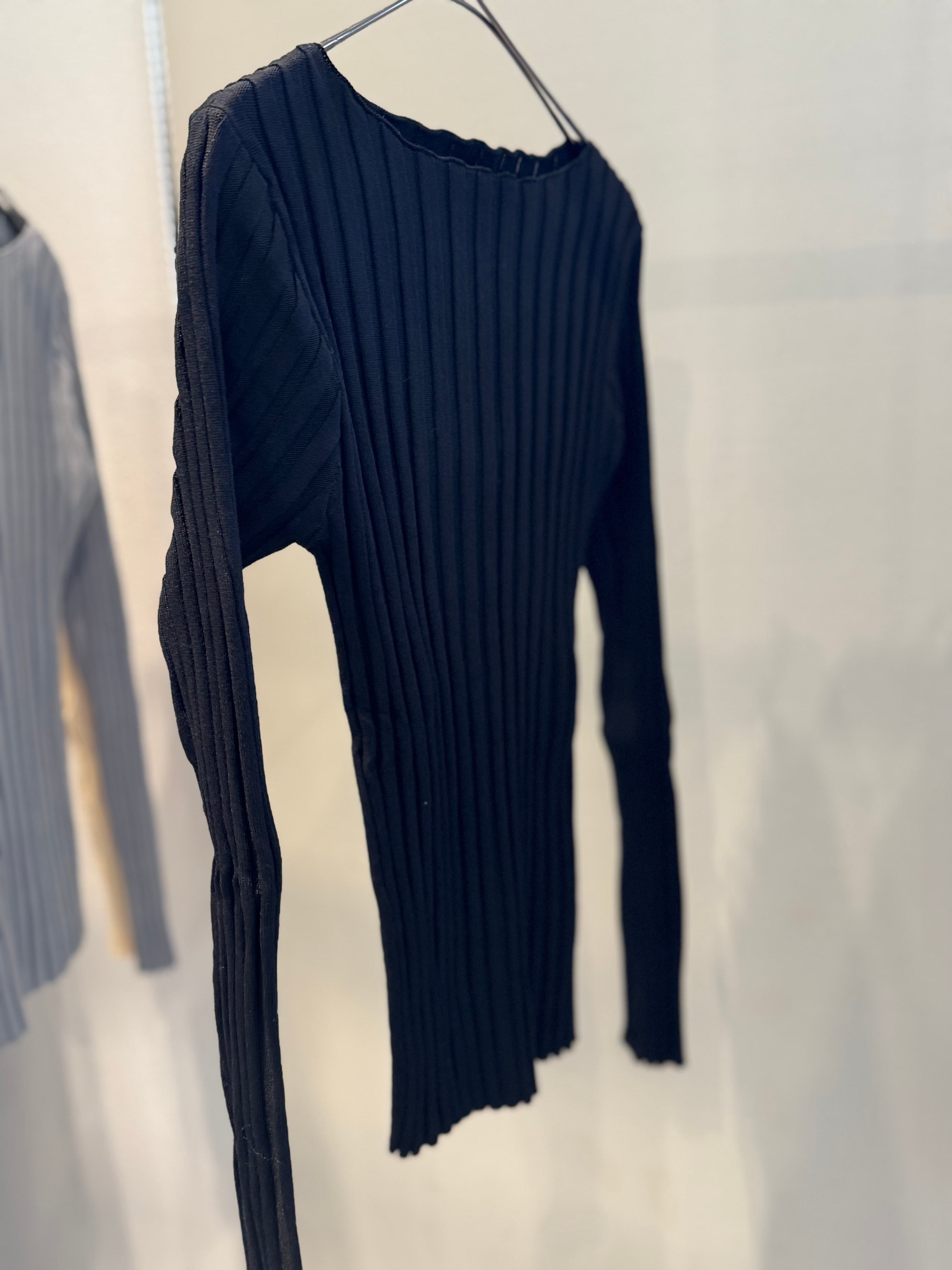 【 SELECT】ワイドリブボートネックプルオーバー 19-0444