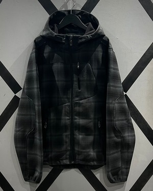 【X VINTAGE】“SPYDER” Ombre Check Pattern Loose Hooded Jacket