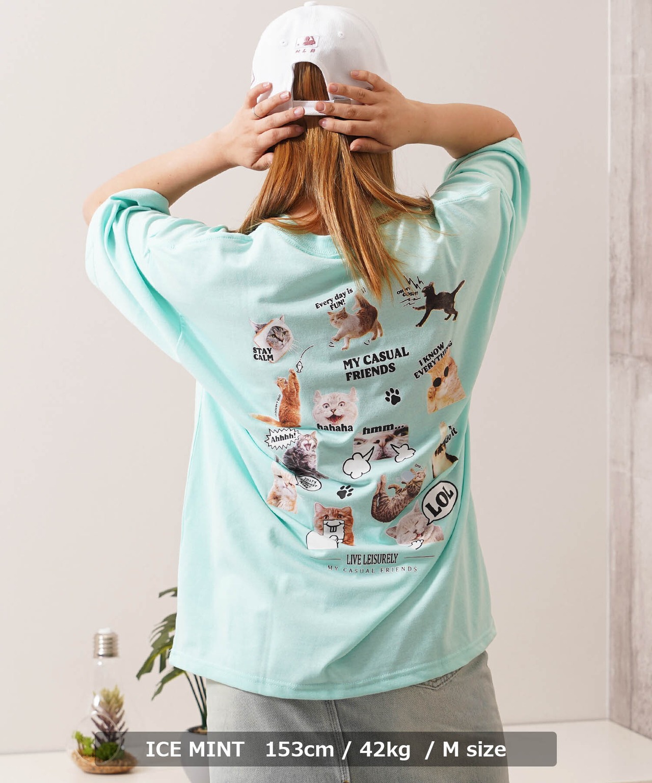 ◆猫コラージュ ビッグTシャツ◆bf-36052