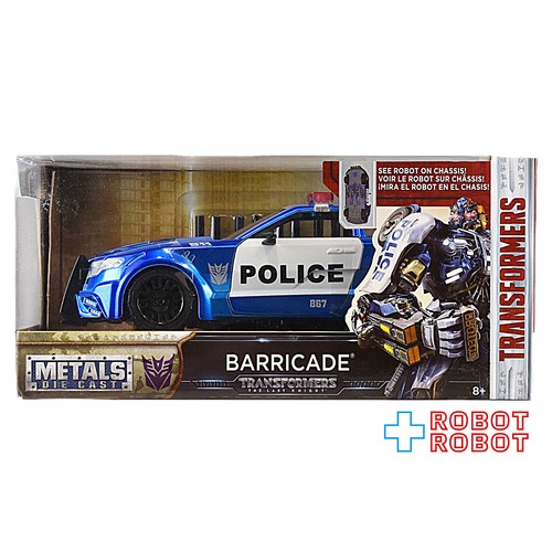 JADA TOYS メタルズ・ダイキャスト トランスフォーマー 最後の騎士王 バリケード 1/24 ダイキャストビークル 未開封