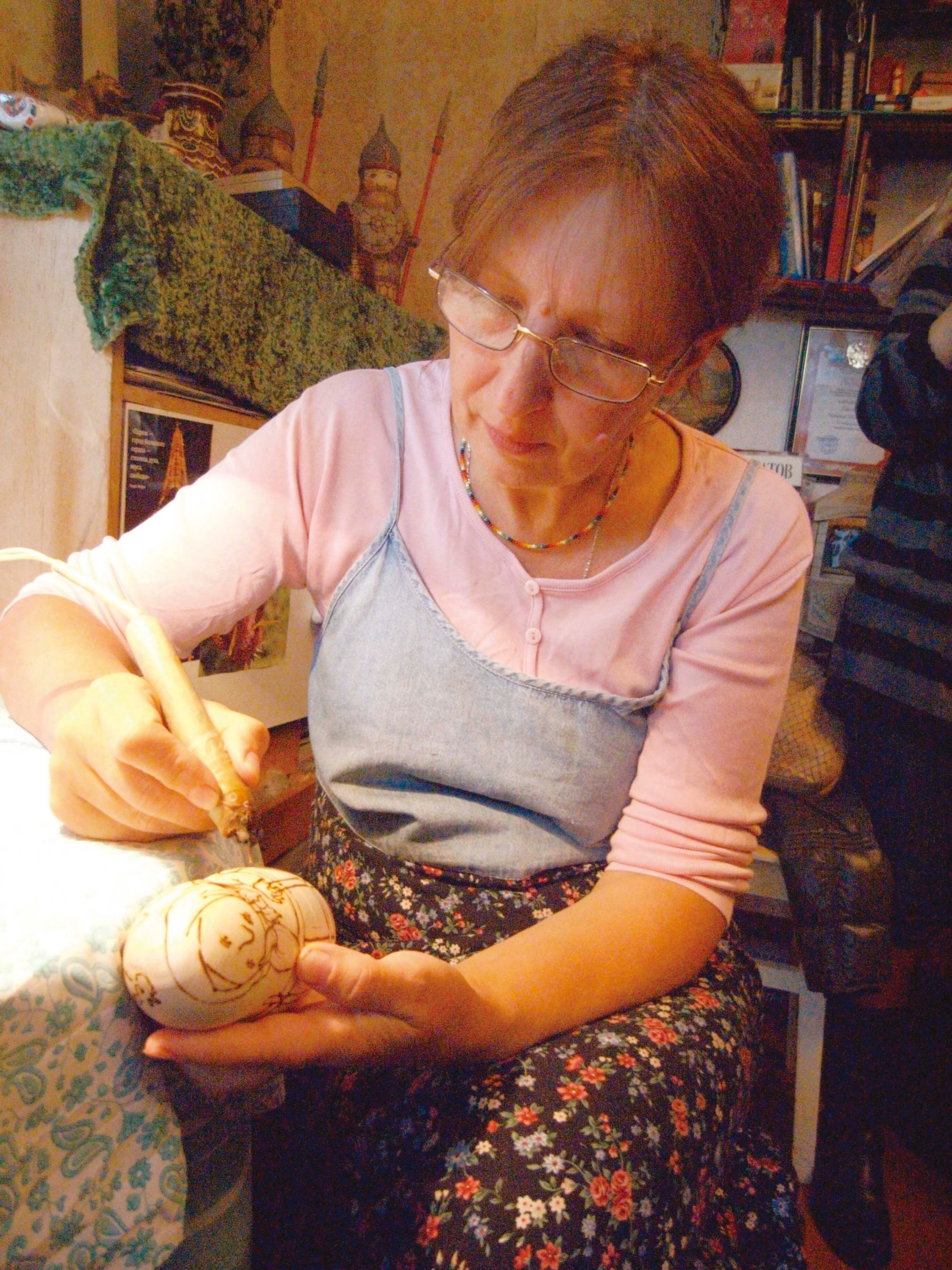 ロシア最古のマトリョーシカ復元(ナタリヤ・バローニナ作/5個組)