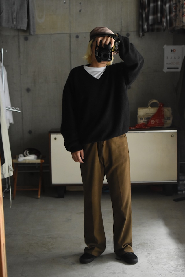 OK/70's "Levi's" STA-PREST cotton hopsack flare slacks