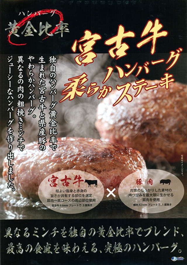 宮古牛＆沖縄県産豚肉の柔らかハンバーグ10枚セット