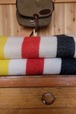 (size L) 80s L.L.Bean heavywool blanket Trapper Stripe