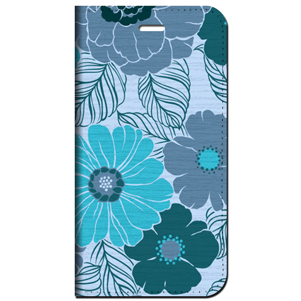 iPhone対応 スマホ 手帳型ケース レトロブルー ポップ イラスト レトロ 【iPhone17 / iPhone16 / iPhone16e / iPhoneSE 他 iPhone各機種対応】 st50