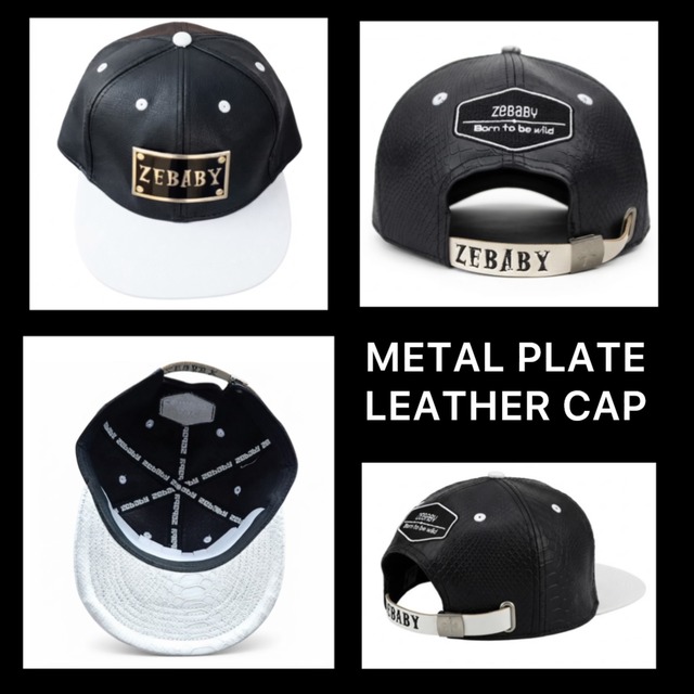 ZEBABY METAL PLATE LEATHER CAP（税込み）
