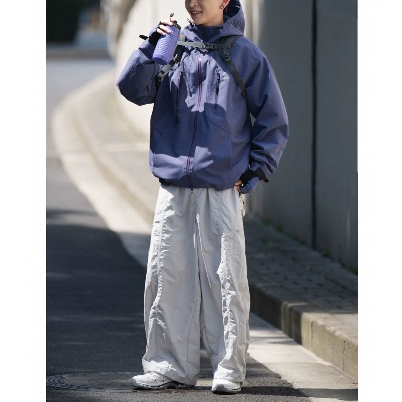 Wide leg cargo pants 0678 - 9