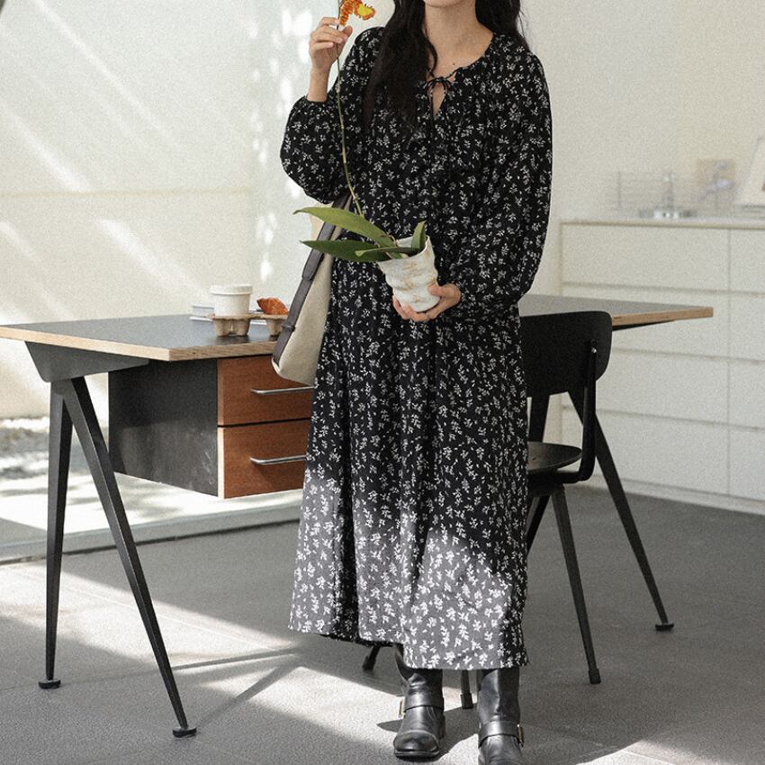 floral cutout one-piece　J00460