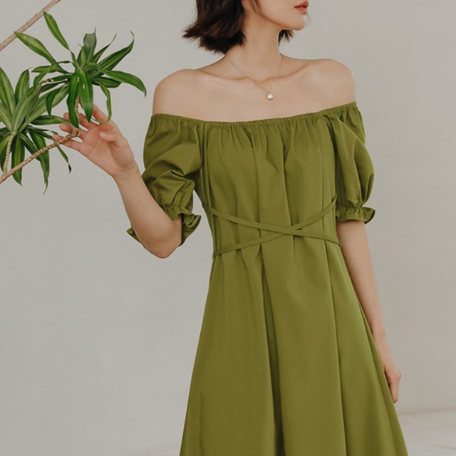 オフショルワンピース　21607