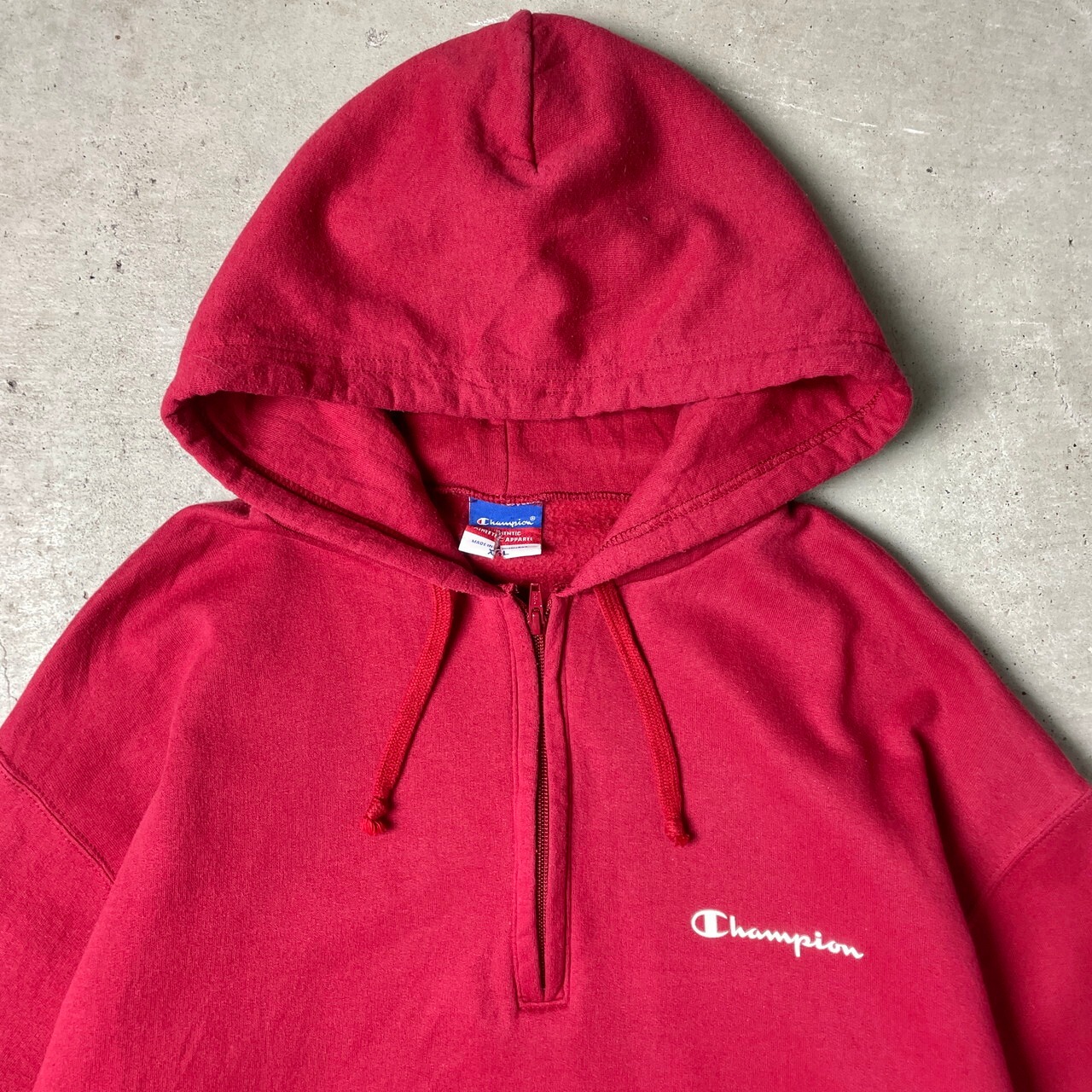 00年代 Champion チャンピオン ハーフジップ ワンポイントロゴ 