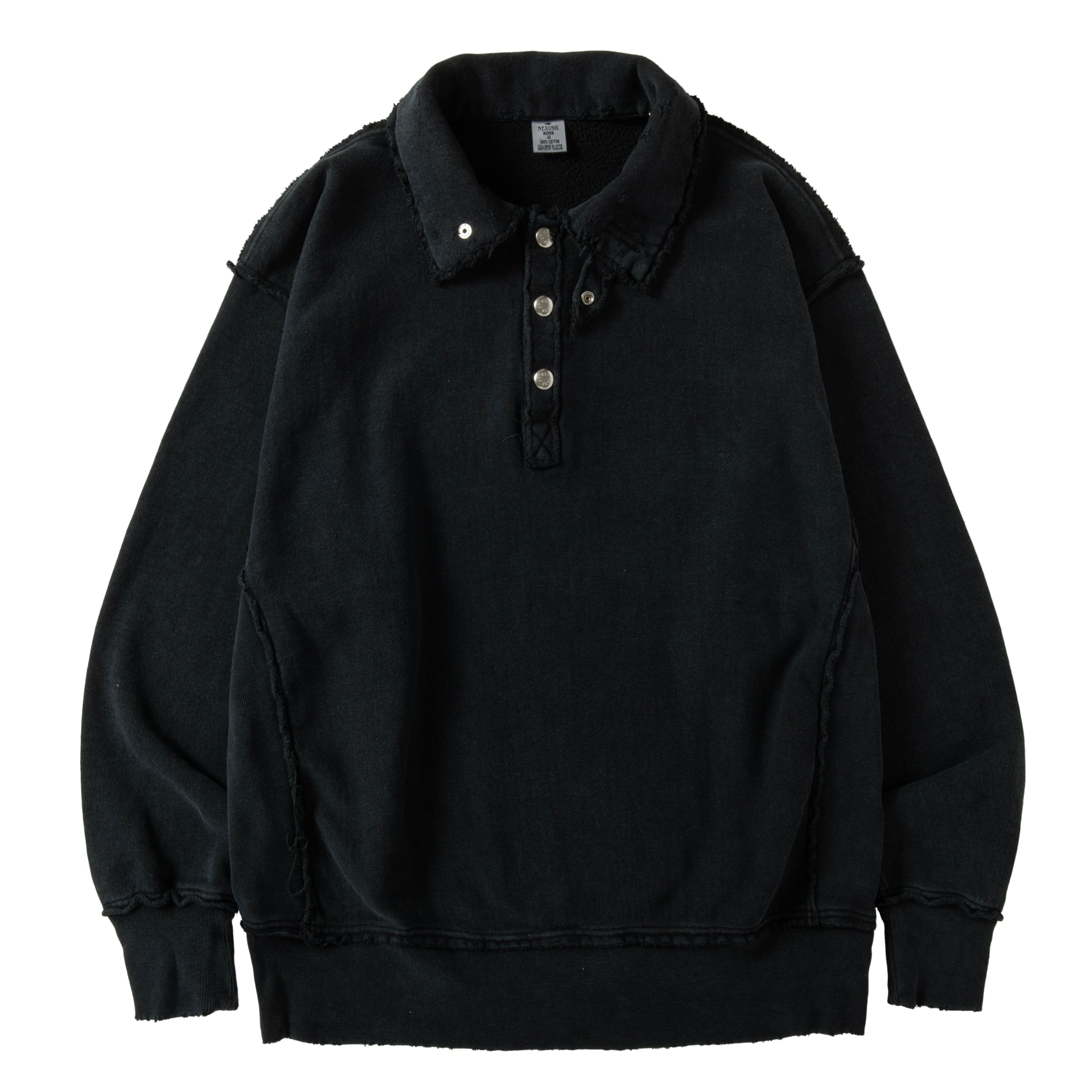 DAMAGED SNAP PULLOVER SWEAT  ネクサスセブン