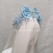 ♡ ドット柄 チュールリボン フリルレースカチューシャ red ♡