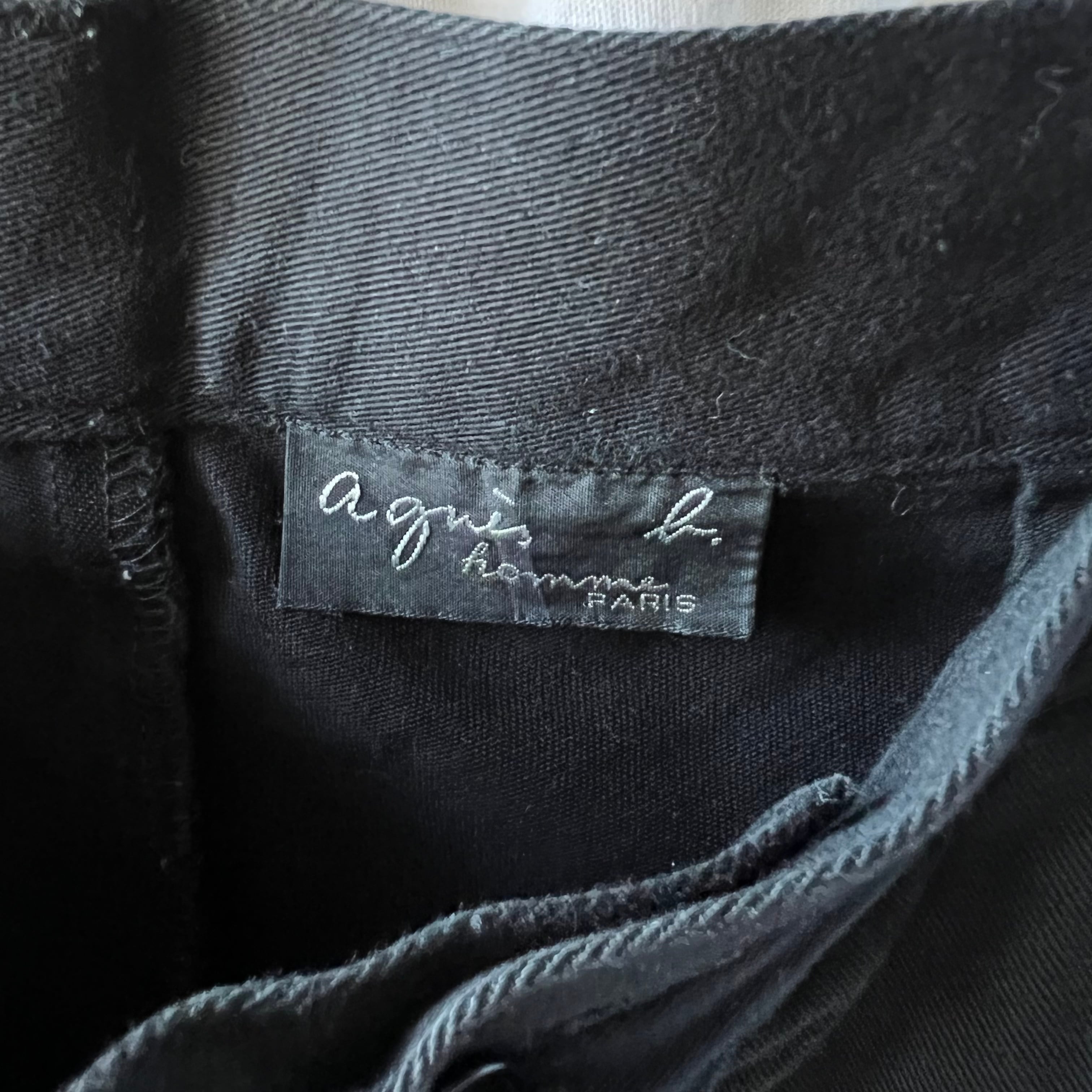 90s “agnes b.” made in france black streat cotton pants