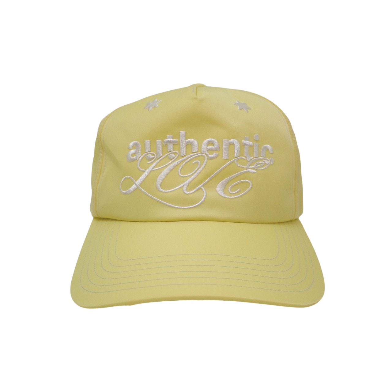 authentic love nylon cap -lemon yellow-