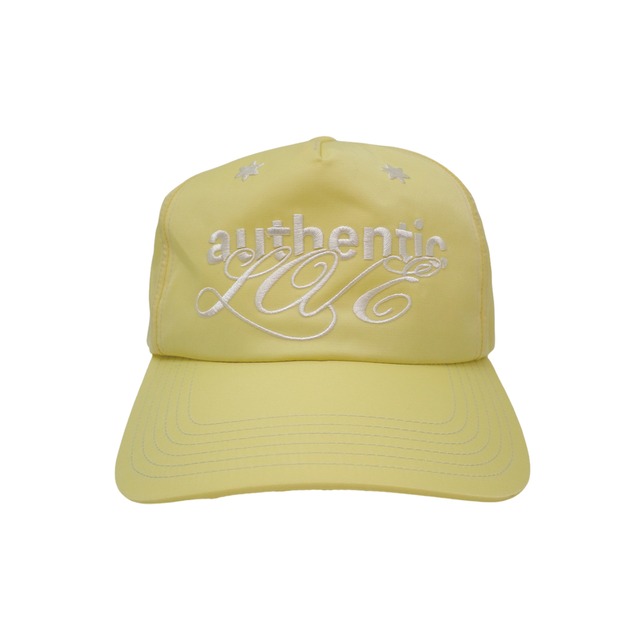 authentic love nylon cap -lemon yellow-