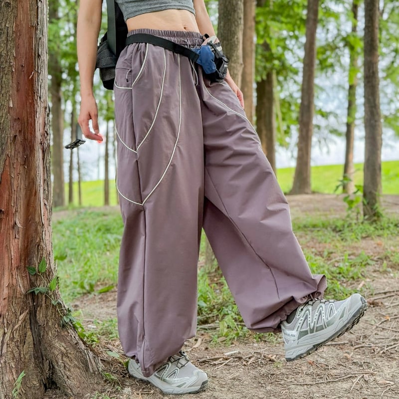 スモーキーカラーパラシュートパンツ C00590