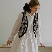 Flower Embroidery Vest F0276
