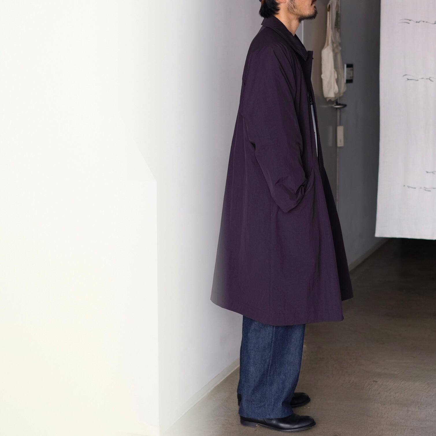 holk / balmacaan coat ［BLACK］ | fons