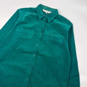 90s Christian Dior SPORTS クリスチャンディオール コーデュロイ 長袖シャツ M/グリーン レディース