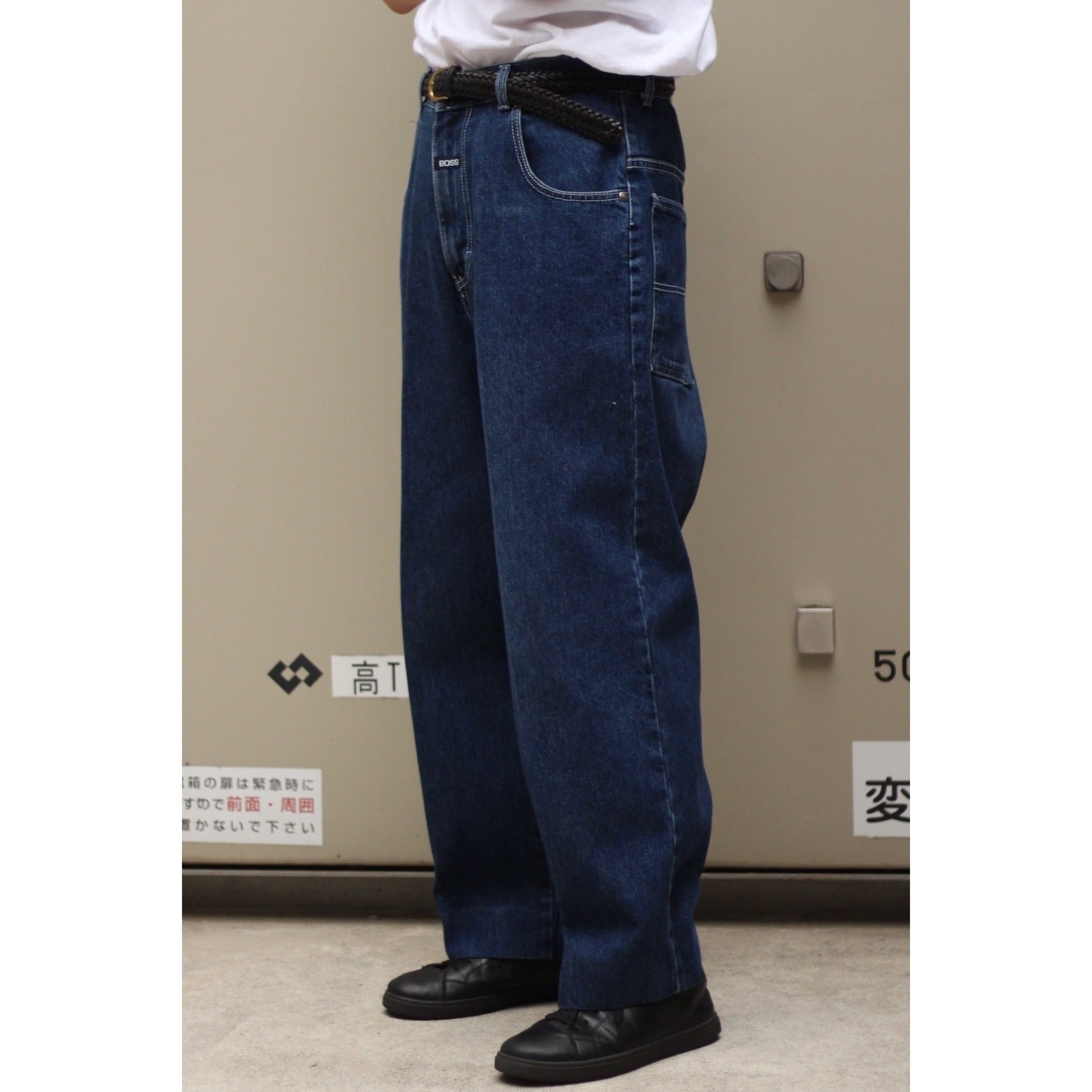 FIFTY-FIFTY】1990s vintage BOSS by I.G.DESIGN wide buggy denim
