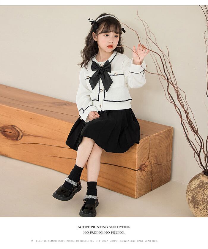 子供服 女の子 フォーマルスーツ ワンピース 上下2点セット シンプル